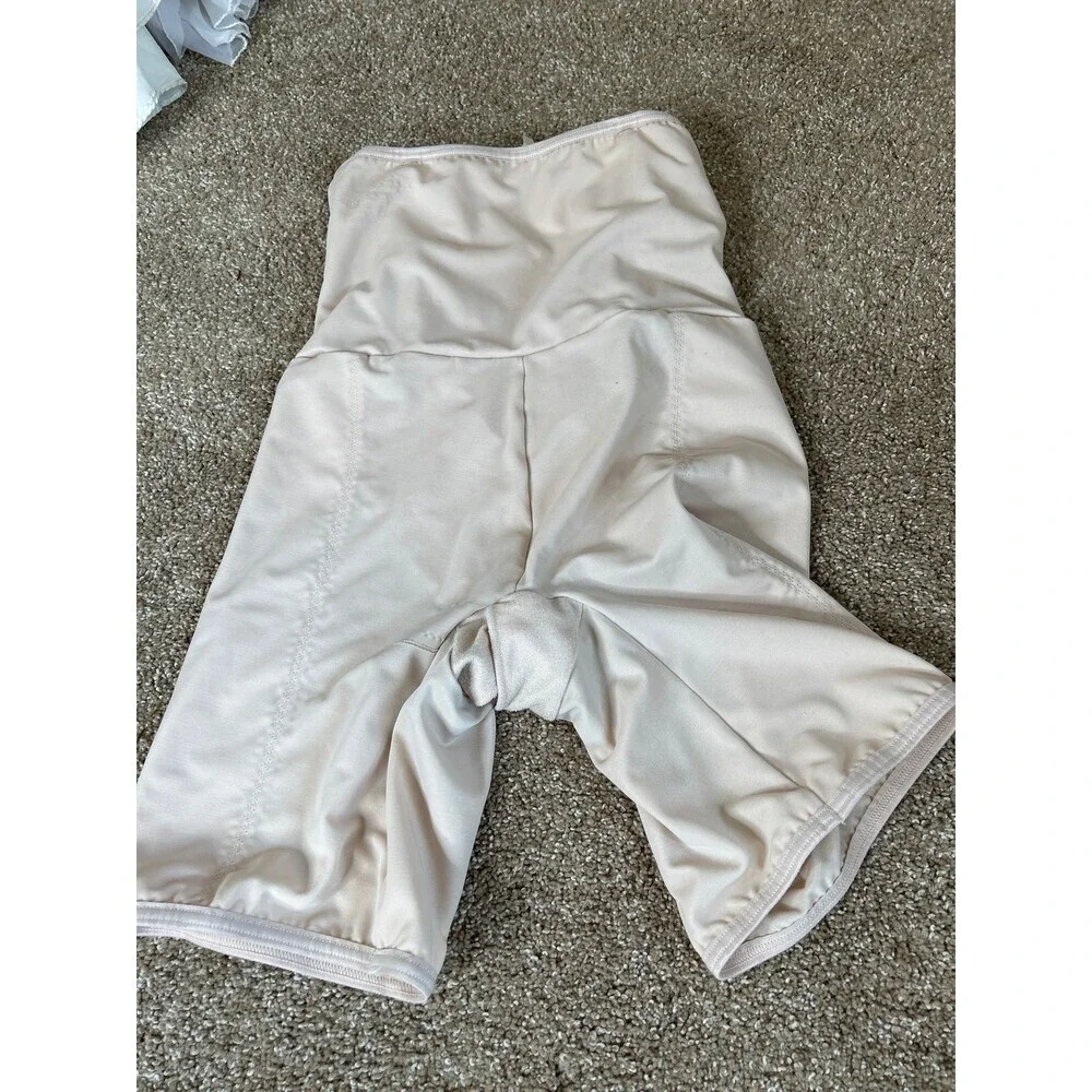 Flexees body shaping short shapewear open crotch high waisted slimming SZ LG